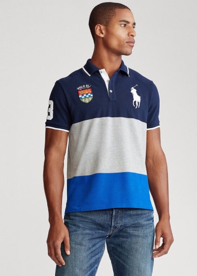 Men's Polo Ralph Lauren Custom Slim Fit Mesh Polos | 540219NCR